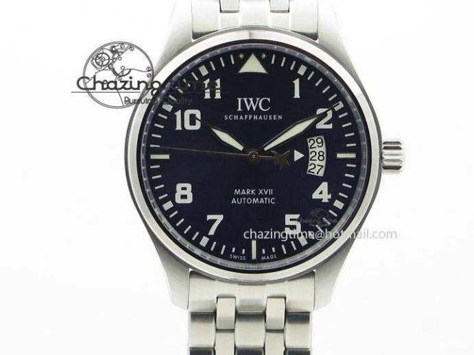 MIROTIME 0519 Mark XVIII Top Gun “SFTI” Black Ceramic IW324712 ZF 1:1 Best Edition on Green Nylon Strap A Tailored 7025